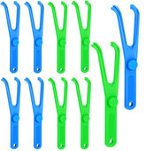 10 PCS Dental Floss Holder Reusable Dental Floss Refill Heads Floss Handle Holder Bulk Unflavored Interdental Toothpick Flosser for Adult and Kid Teeth Clearing